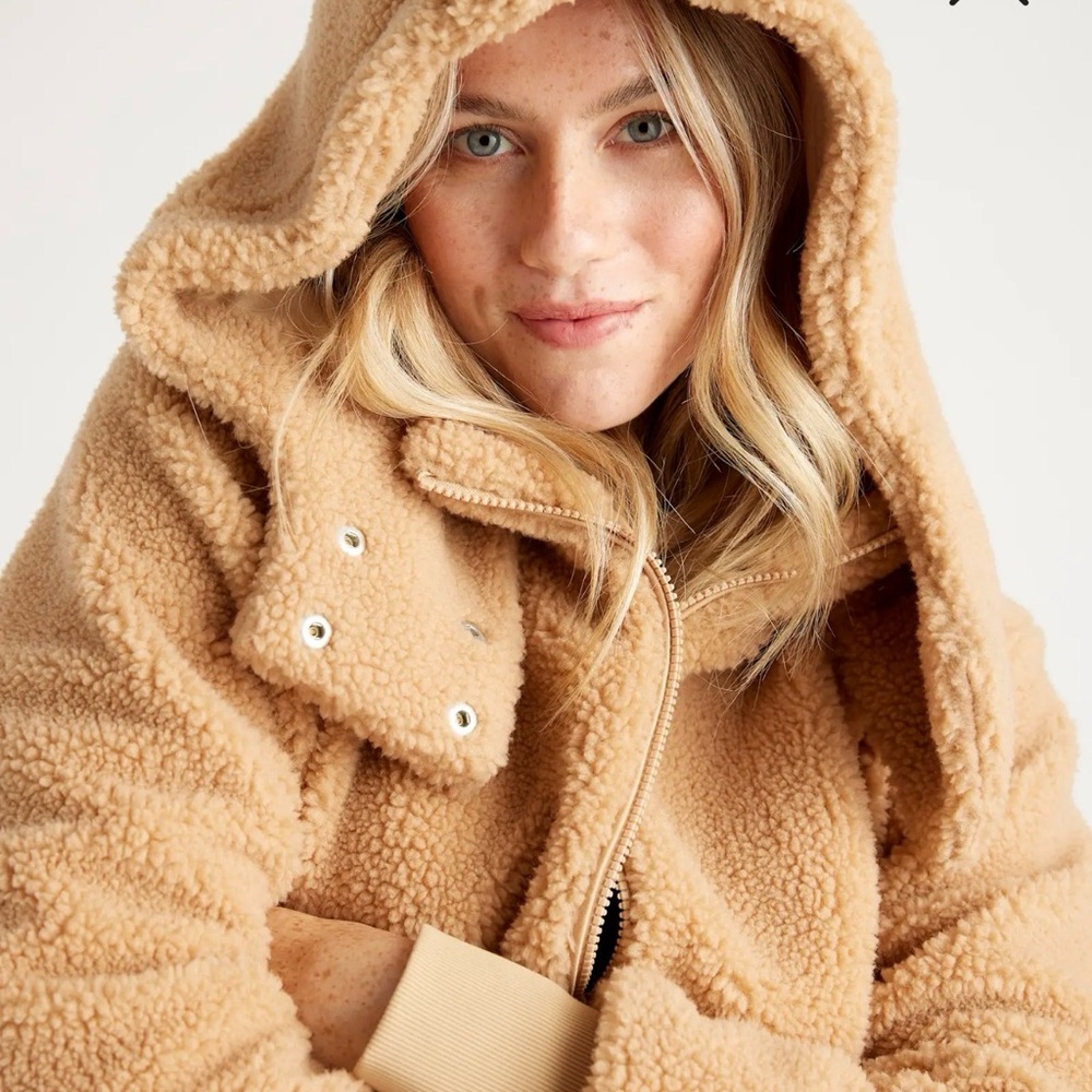 Quince Sherpa Teddy Jacket NWT XL